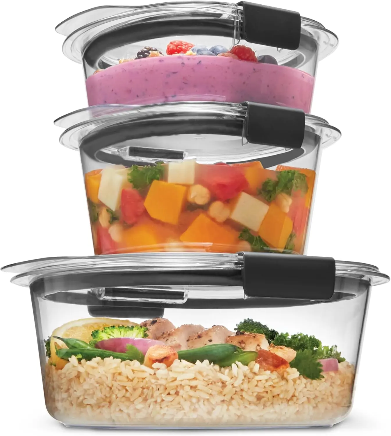 10-Pc Leak-Proof Food Storage Containers Set - BPA-Free Clear Meal Prep & Pantry Organizers with Vented Lids