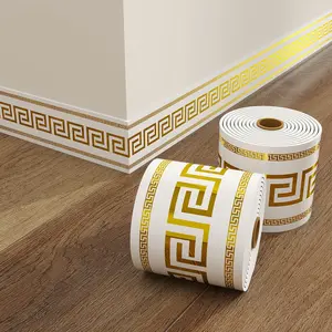 Self-Adhesive Baseboard Wall Border Strip, Thick Waterproof Decorative Trim for Windowsill & Door Frame, 500cm X 10cm