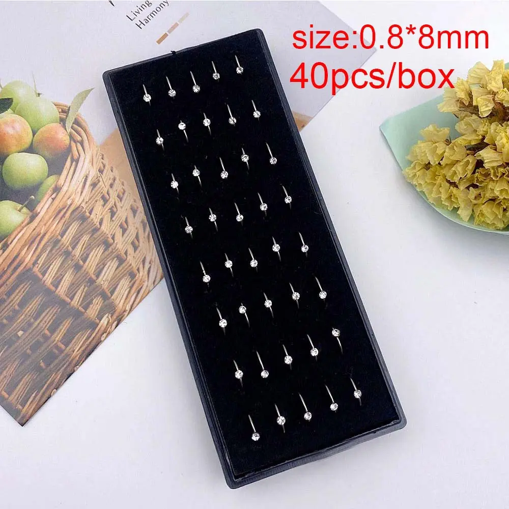 40 pieces/box of steel colored white dia