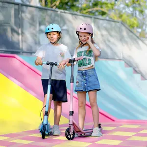 [Joy E-Glide]Kids Electric Scooter with LED Display, 10 MPH Top Speed,15 Miles Range, 2 Speed Modes, Disc Brakes, UL Lithium Battery, Aluminum Alloy Frame,5-Inch Flash  Wheels Foldable Electric Scooter forAges 6-14