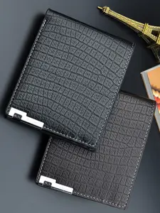 New Business Style Crocodile Pattern Men's Short Wallet, Horizontal Multi-Card Holder, Youth Casual Versatile Leather Case