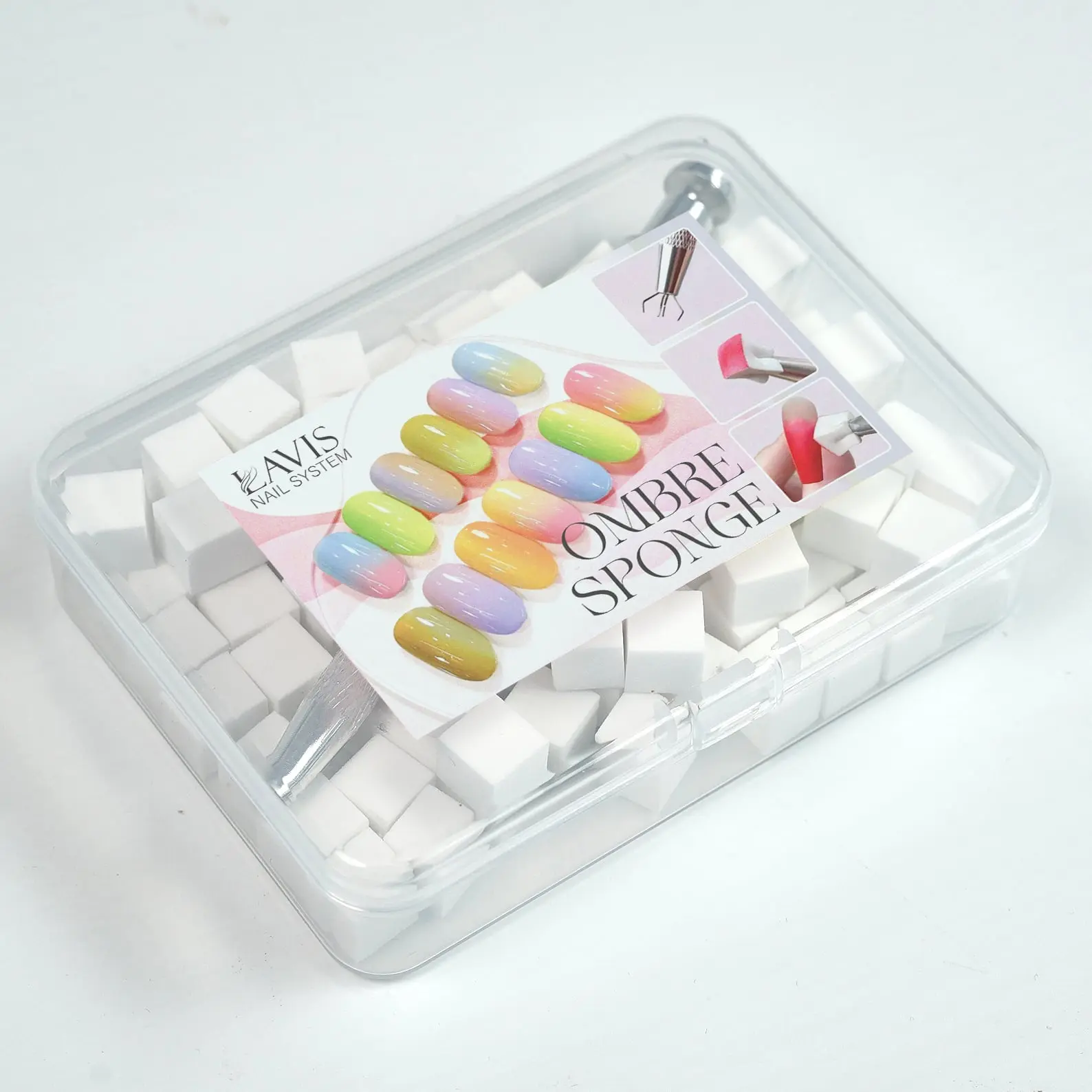 Set of 100 Sponges & Grabber for Ombre Effect