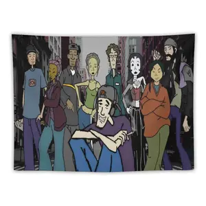 MTV Downtown Tapestry — Soft Fabric Wall Hanging | Banner Design — Versatile Home Decor for All Seasons | Unique Gift for Birthdays, Weddings, Dorms, and Offices