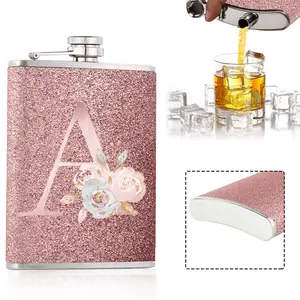 Flash Portable Wine Pot 8oz Metal Hip Flask, Stainless Steel Whiskey Bottle, Elegant Bottle, Stylish Bottle, Pocket Alcohol Container, Ideal Gift for Birthdays