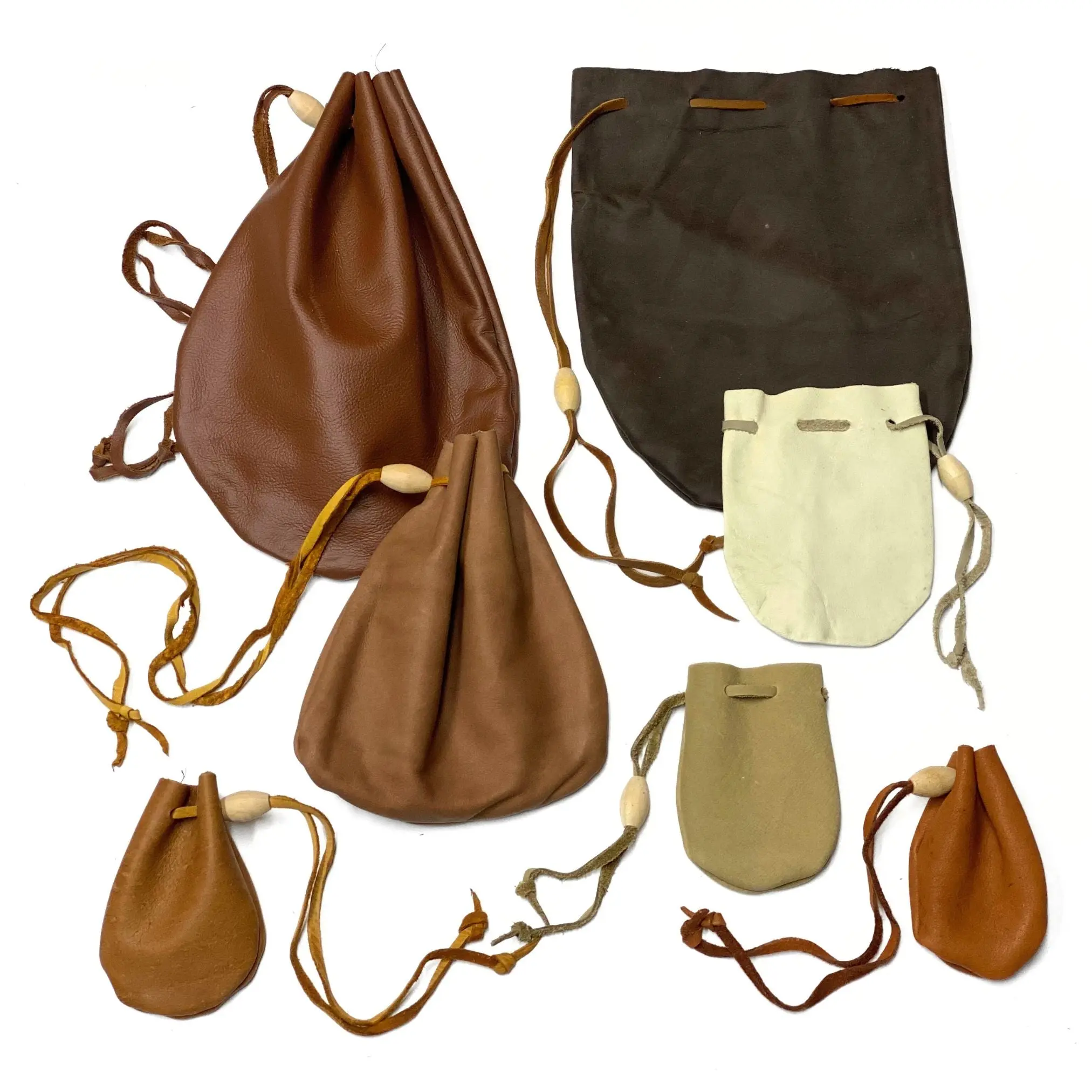Leather Drawstring Pouch - Suede or Grain Keepsake Holder Bag Leather Drawstring Pouch - Suede or Grain Keepsake Holder Bag
