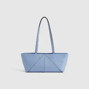 Genuine Leather Minimalist Tote Bag Casual Shoulder Bag