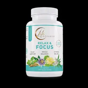 LILI ROSARIO ASHWAGANDHA RELAX & FOCUS HERBAL SUPPLEMENT | STRESS SUPPORT | 90 CAPSULES
