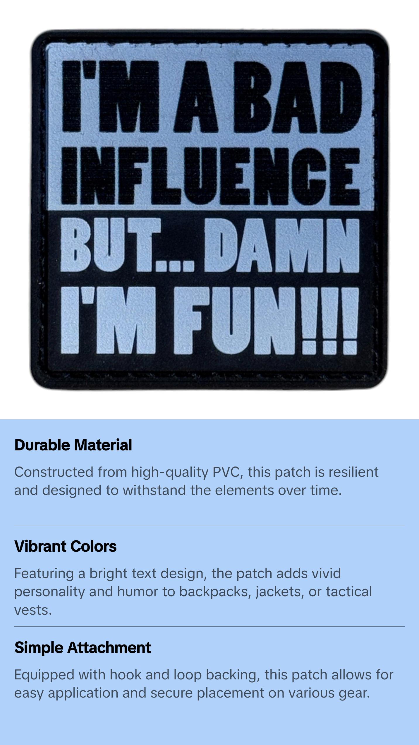 text 018 PVC MORALE PATCH