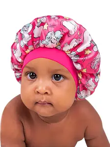 Cartoon Unicorn Pattern Sleeping Bonnet, Cute Soft Breathable Hair Bonnet, Kids Hair Bonnet for Toddlers, Baby Hair Bonnet, Newborn Baby Sleeping Bonnet