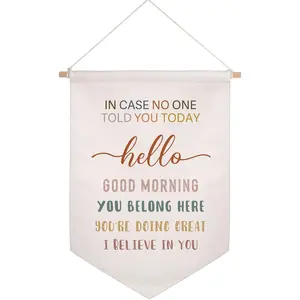 In Case No One Told You Today Hello You're Doing  Classroom Wall  Banner  Teacher Sign Boho Classroom Decor Fabric  Banner School Classroom Wall  Decor