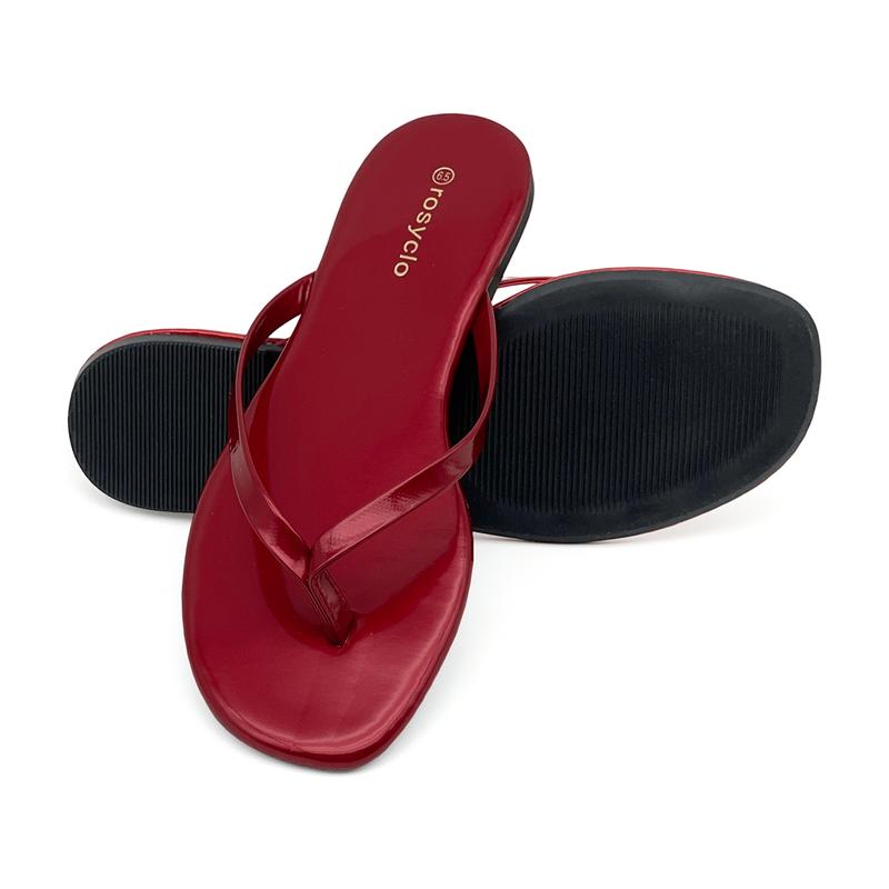 Lumubby Classic Women's PU Flat Flip-Flops Durable Slip-Resistant Slippers for Indoor Outdoor Beach Pool Use Square-Toe Design Mirror-Surface Finish Unisex Stylish Lightweight Lumubby Classic Women's PU Flat Flip-Flops Durable Slip-Resistant Slippers for Indoor Outdoor Beach Pool Use Square-Toe Design Mirror-Surface Finish Unisex Stylish Lightweight