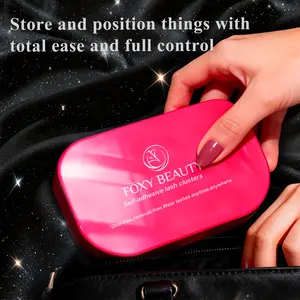 FOXY BEAUTY Pre-Bond Technology Lashes， No Glue， Press-On Lashes Kit - Clear ，Natural Look, Long-Lasting Hold, Comfortable for All-Day Wear, Beginner Friendly with Storage Case Eyelashes Extensions Lightweight