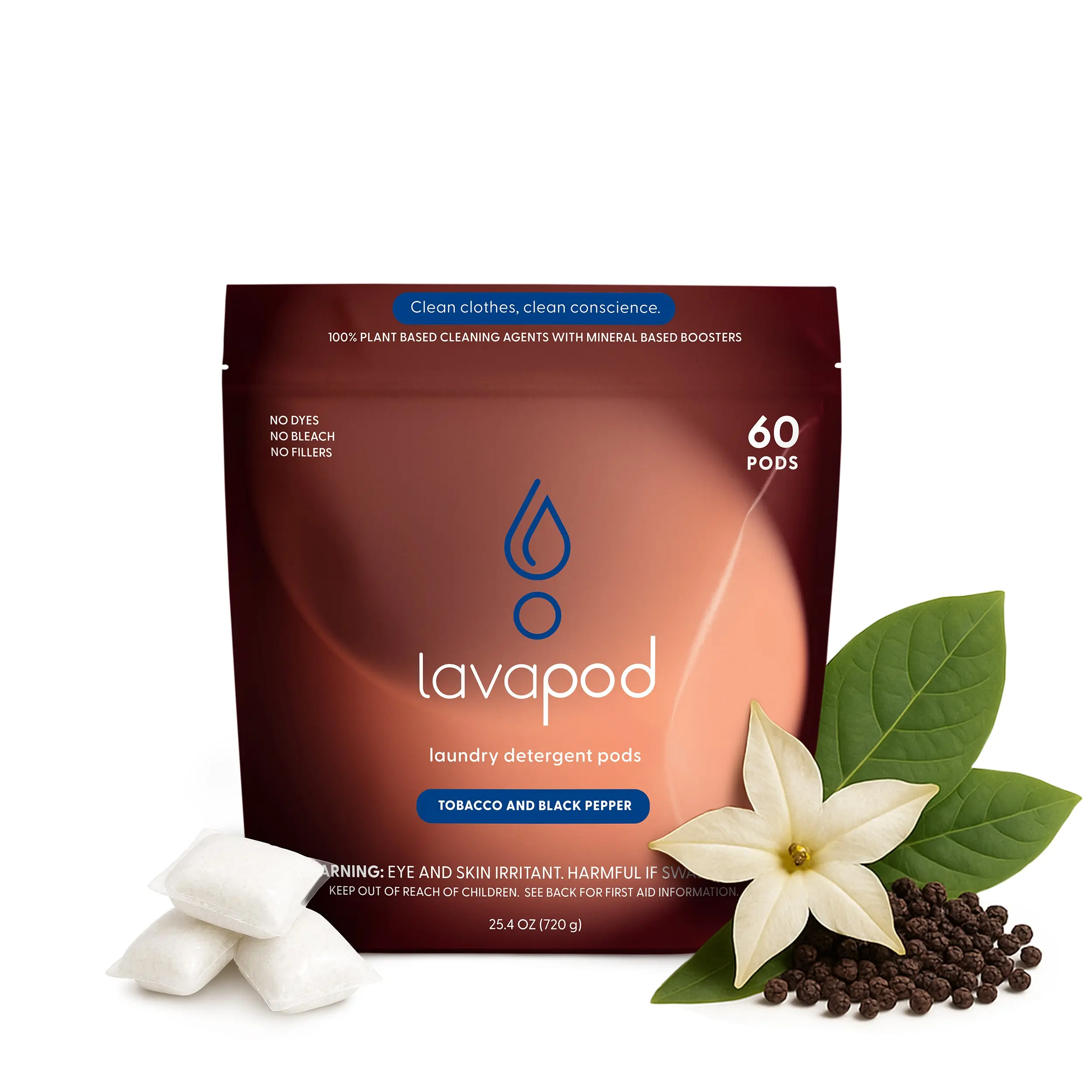 Laundry Pods | Low Country Ember | Tobacco & Black Pepper |60 Count
