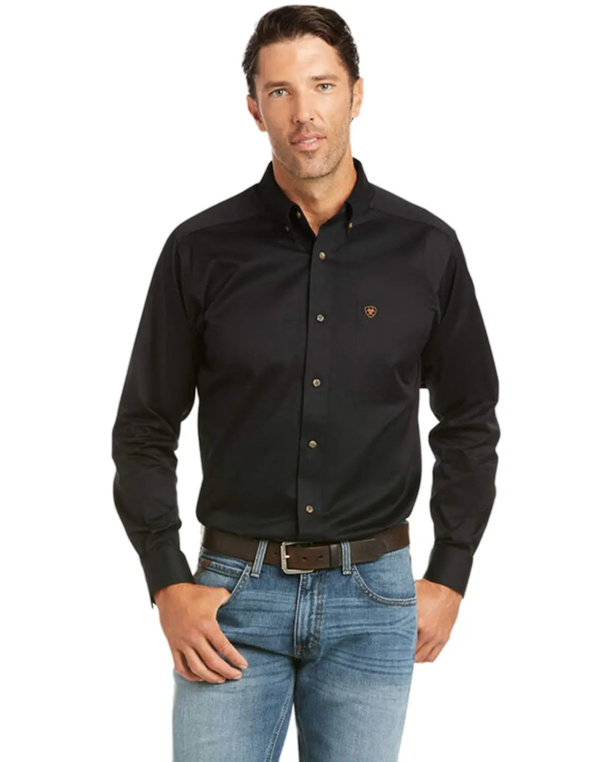 Ariat Men's Men'S Solid Twill Fitted Long Sleeve Button-Down Western Shirt - 10034229