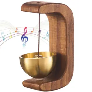 Magnetic Wood Shopkeepers Bell, Brass Door Chime for Door Opening, Ideal for Home Entrance, Store Wall or Wardrobe Fridge outdoorfun crow caller whistle