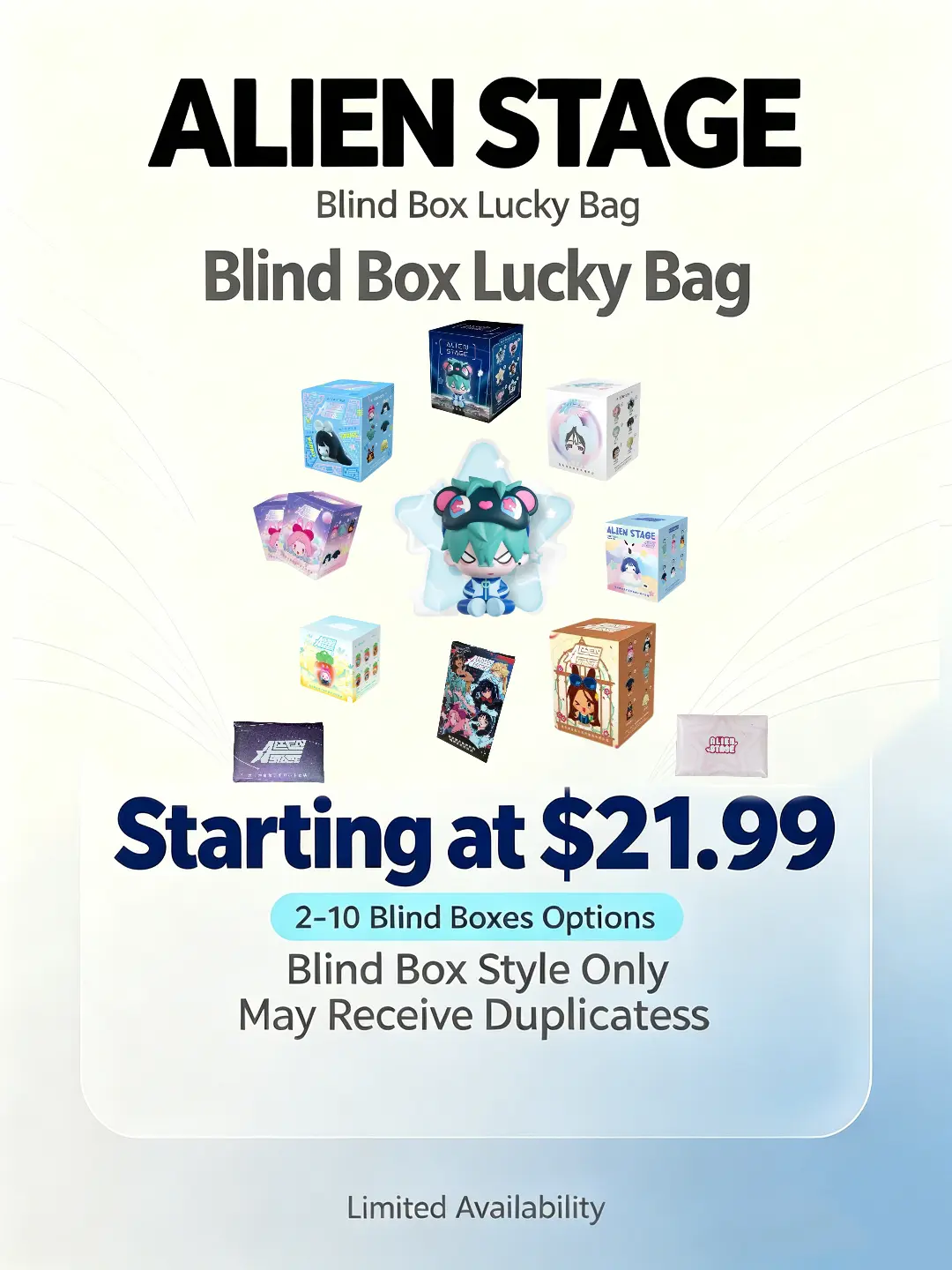 Alien Stage Mystery Plush Blind Box Set – IvanTill, MiziSua & Hyuluka Fan Gift Collectible Series