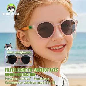 MAKRIZZ Kids Sunglasses | Safe Flexible TR90 Frame | 100% UV400 Polarized & Ultra-Light 15g (5-12Y) KB9695