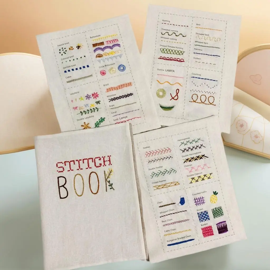 DIY Stitch Book, Portable Handcraft Embroidery Companion for Beginners & Experts, Step-by-step Sewing Projects Handbook, Hand Sewing Stitches