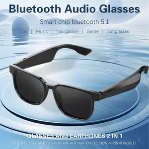 Smart glasses, 5.3 Bluetooth eyes, built-in microphone and high fidelity speaker, listen to music, watch movies, make phone calls, built-in large battery for ultra long battery life Devices Earphones