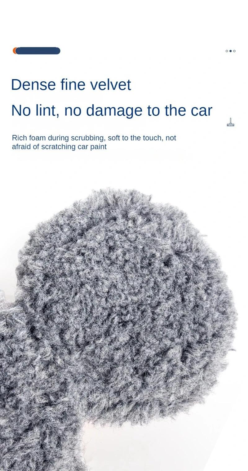 Car Washer Mop Foam Wash Brush Double Brush Head Roof Window Cleaning Maintenance Three-Section Telescopic Mop Car Accessories