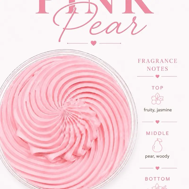 Pink Pear Emulsified Body Butter Body Care Lotions Skin Care Moisturize