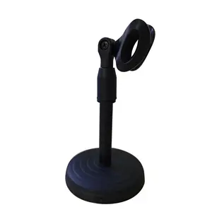 Desktop Microphone Stand, Adjustable Height, Telescopic Stand, Non-Slip Base, Durable Design, Ideal for Home & Office Use, Easy Assembly
