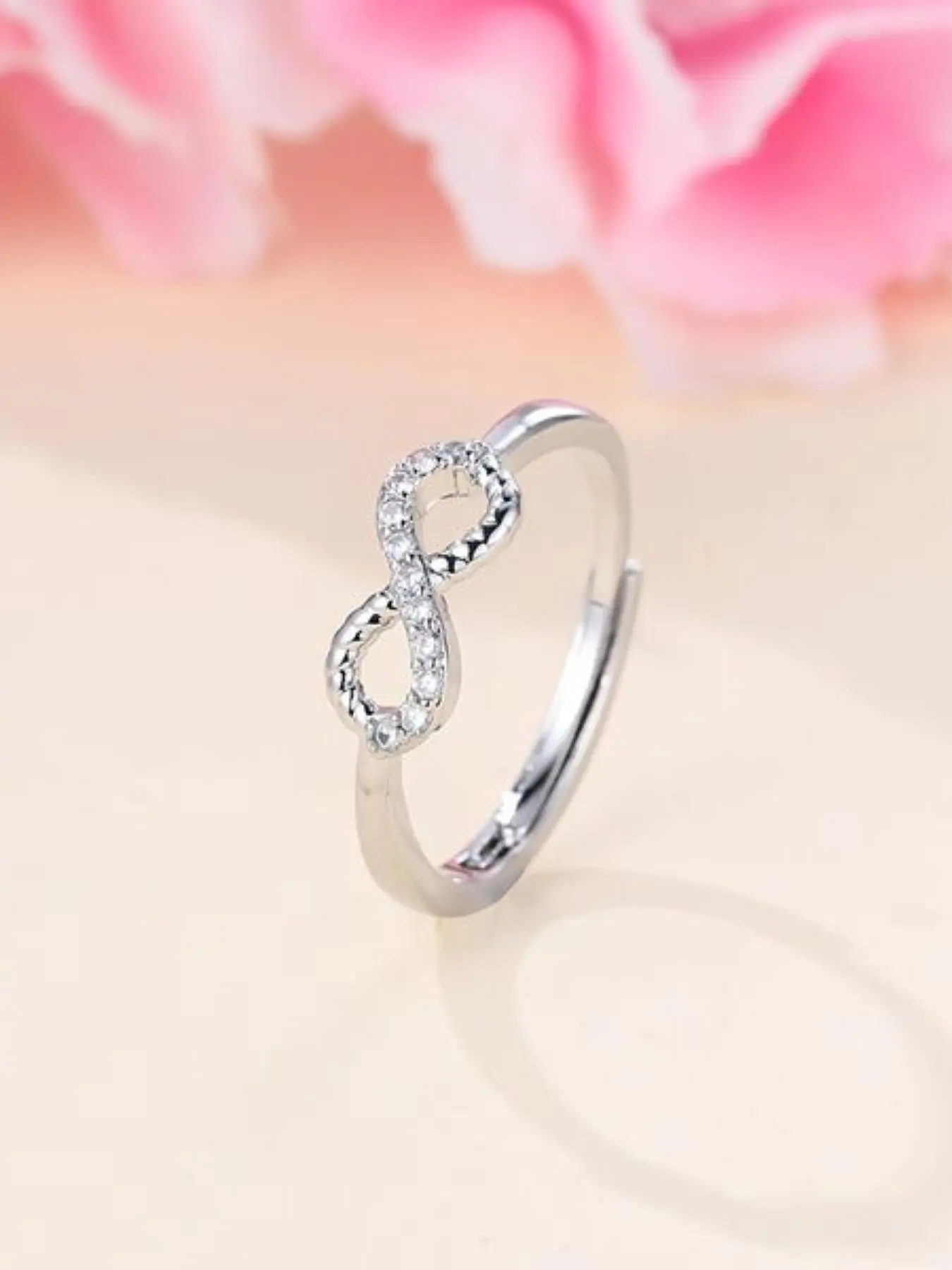 Hollow Out Rhinestone Inlaid Wedding Promise Rings for Women, Beautiful Rings, Rhinestone Decorated Ring, Jewelry for Party, Club, Women Accessories, Engagement Ring for Women & Girl As Gift for Her