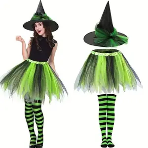 Halloween Witch Tutu Skirt for Girls Kids Birthday Tutus Toddler Baby Girl Tulle Skirts Outfit Children Sorceress Fancy Costumes
