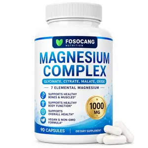 FoSoCang Magnesium Complex 1000mg Made with 7 Elemental Magnesium 90 Capsules / Healthcare,Mineral,Dietary