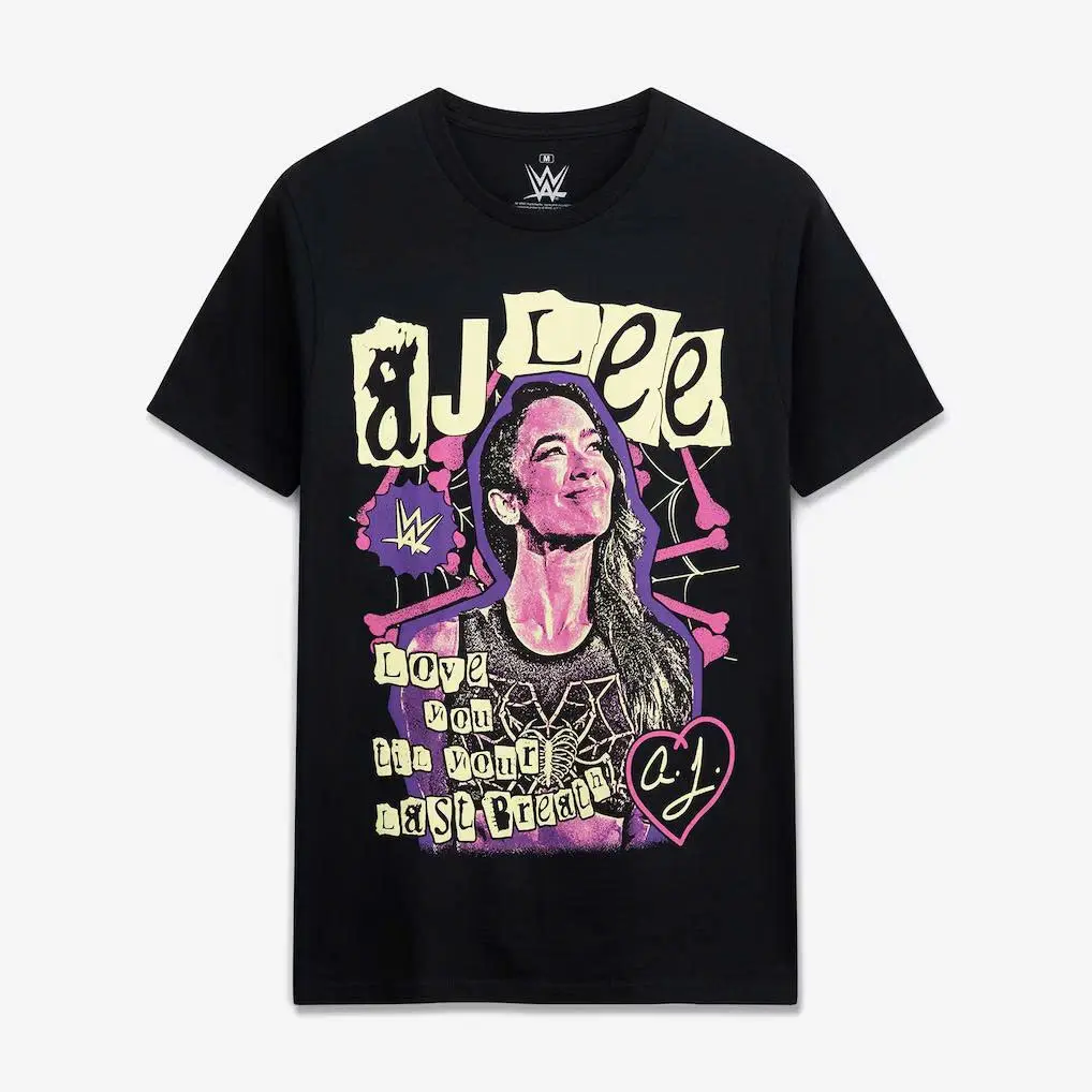 Men's Ripple Junction Black AJ Lee Graphic T-Shirt, Fashion Cotton, Full Colors, Full Sizes, For Men, For Women