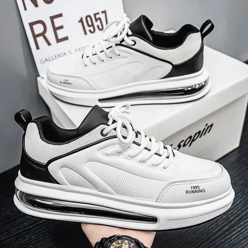 Men's Air Cushion Running Shoes, Lightweight Non-slip Casual Sneakers, Breathable Walking Shoes for Men, Fashion 1995 Running Sport Shoes for Daily Work Gym Outdoor