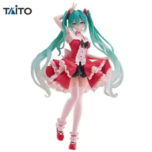 Anime new hatsune miku figure mini character ornaments kawai pink green hatsune table decoration for home adult toy kid birthday