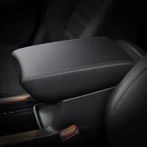 Automotive Center Console Cover for CRV Faux Leather Car Armrest Cover Seat Box Protector Custom Fit Compatible for 2017-2022 CRV Black
