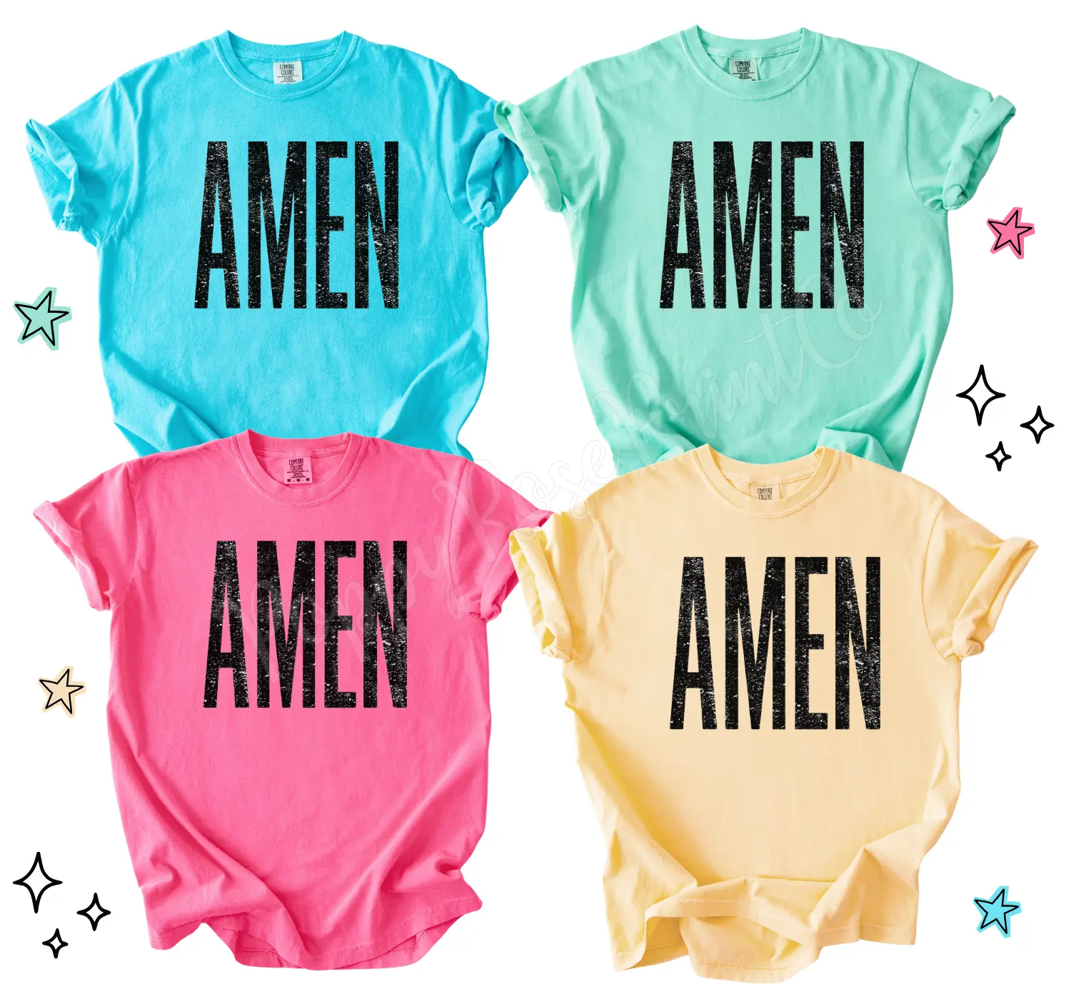 Amen Shirt Comfort Colors, Trendy Women's Religious Tshirt