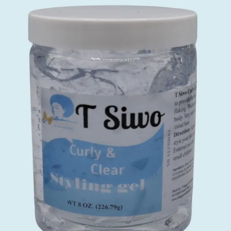 TSIWO clear clean and curly gel Haircare Styling Product Defines Natural Curls
