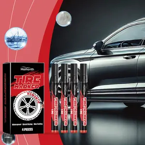 Tire Marking Pens - Multi-Color UV Fade-Resistant Paint Pens for Tire Lettering & Designs Weather-Resistant DIY Customization Kit for Cars Trucks Motorcycles 4 Pieces