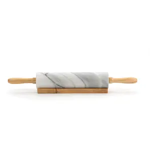 RSVP 10" White Marble Rolling Pin