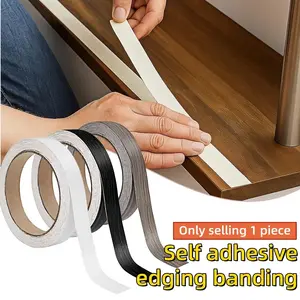 10 Meters/393.7 Inches Self-adhesive Edges Banding, Flexible Self-adhesive PVC Decorative Strip, Wood Grain Texture Design, Suitable for Cabinet Edges, Furniture, and Photo Frames - Hidden Edges, Seams, and Gaps