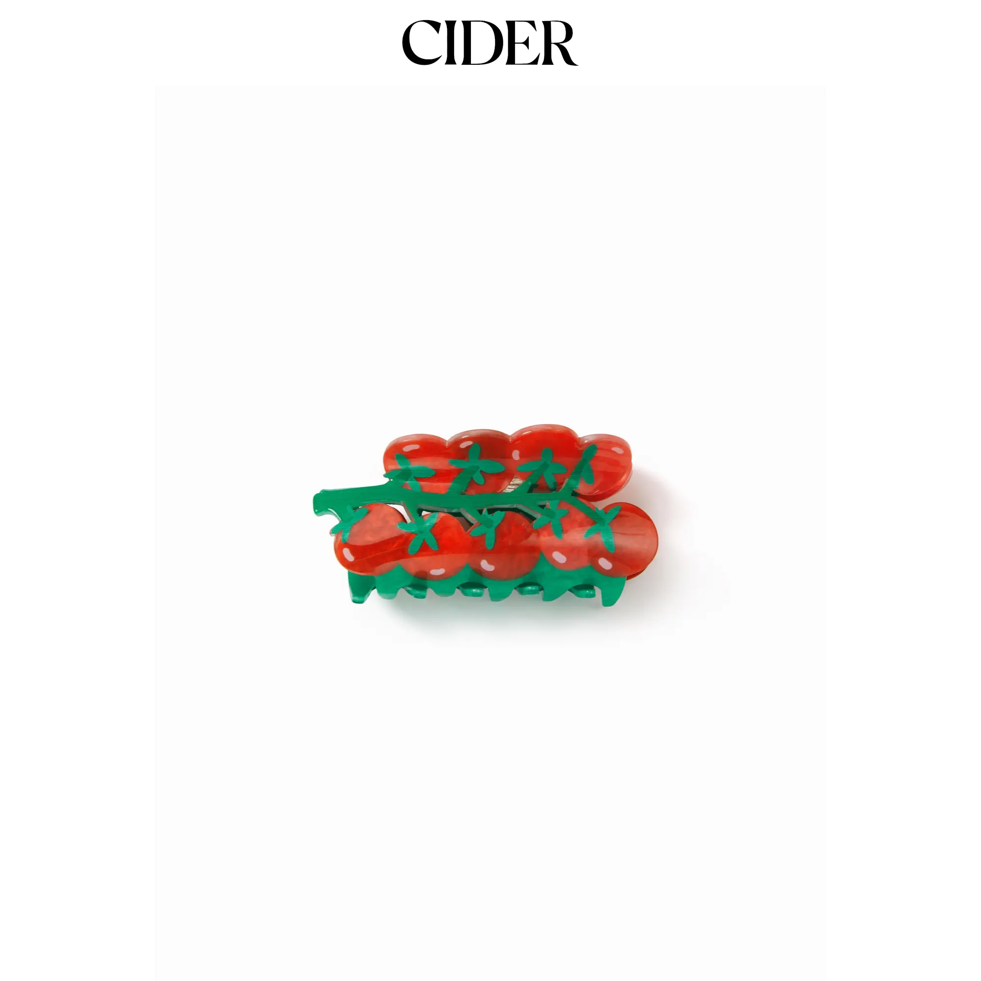 Cider Cherry Tomatoes Plastic Claw Clip - Cherry Accessories Hair Claws with Clip Feature, Fashion Daily Hair Accessory for Kids, Claw Clip Style