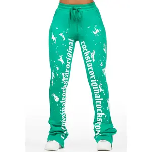 Adwinna Green Super Stacked Track Pant