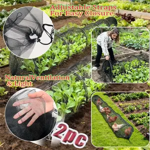 2pc Garden Plant Netting, Breathable Camping Mosquito Net, Outdoor Pavilion Bug Barrier, Reusable and Customizable, Gardening Protection