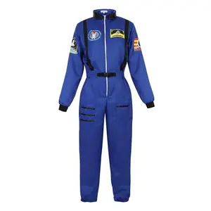 Astronaut Costume Adult Space Suit Coveralls Explorer Astronaut Jumpsuit Cosplay Dress up 6532/6398A-Z1