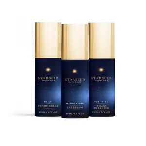 Starseed Skincare Triple Fighting Protection 3-Pack: Daily Repair Crème, Intense Hydra Eye Serum, Purifying Foam Cleanser for Deep Hydration & Age-Defying Results