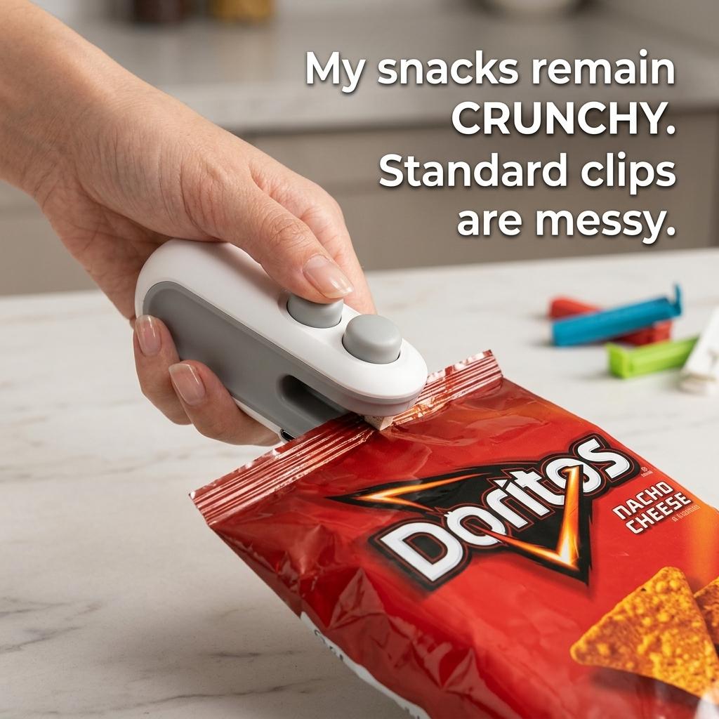 Mini Sealing Machine - Home Plastic Sealing Machine - Snack Moisture-proof Sealing Tool - Portable Plastic Bag Food Preservation Plastic Sealing Machine