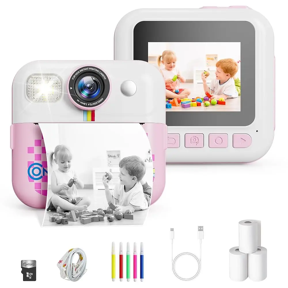 Contixo Kids Instant Print Camera for Girls and Boys with Birthday Gift Features