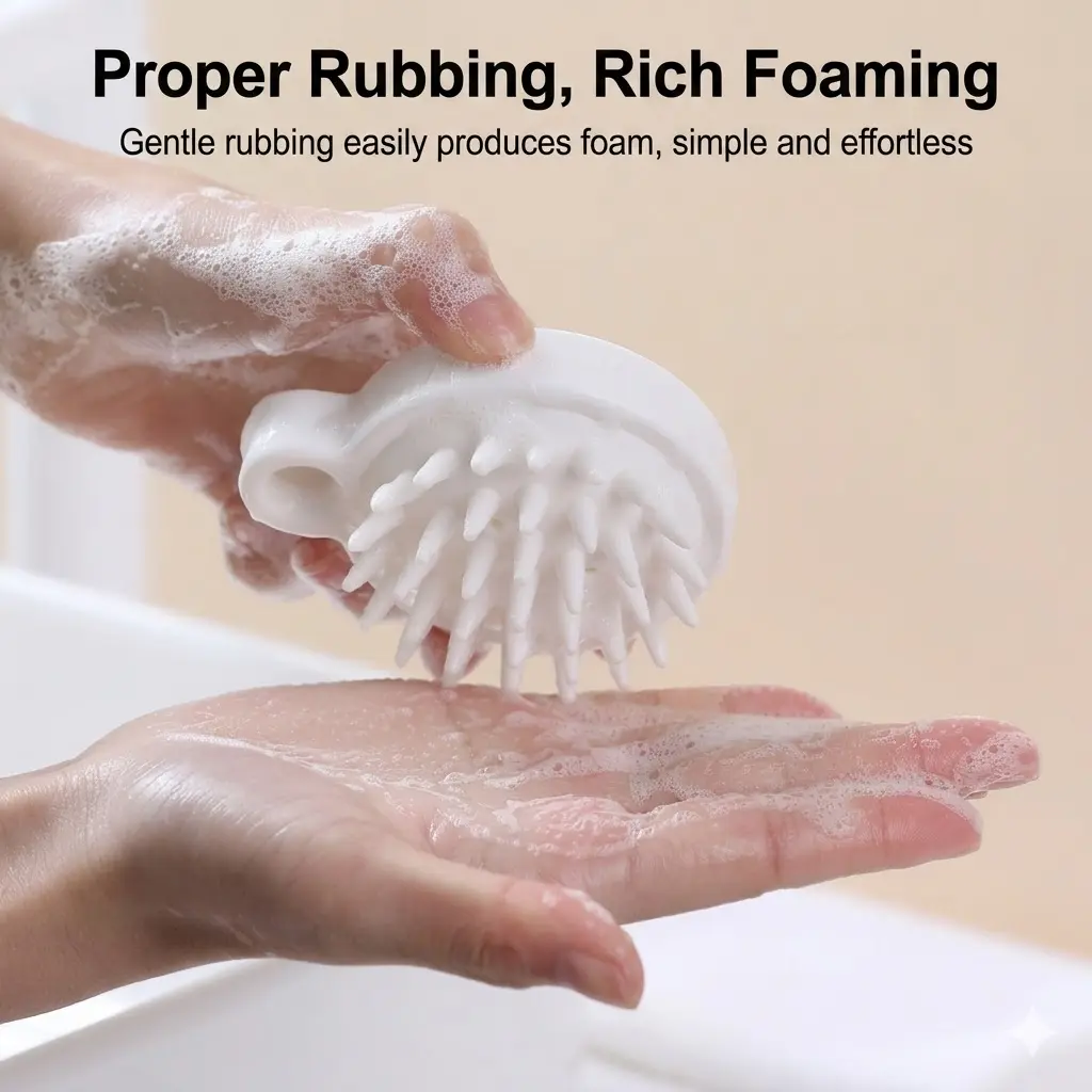 Scalp Massager Hair Growth, Silicone made scrubber fits daily scalp cleaning care