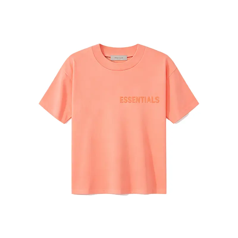 Fear of God Essentials FW22 Men's Classic Oversized Boxy Streetwear T-Shirt Coral Fear of God Essentials FW22 Men's Classic Oversized Boxy Streetwear T-Shirt Coral