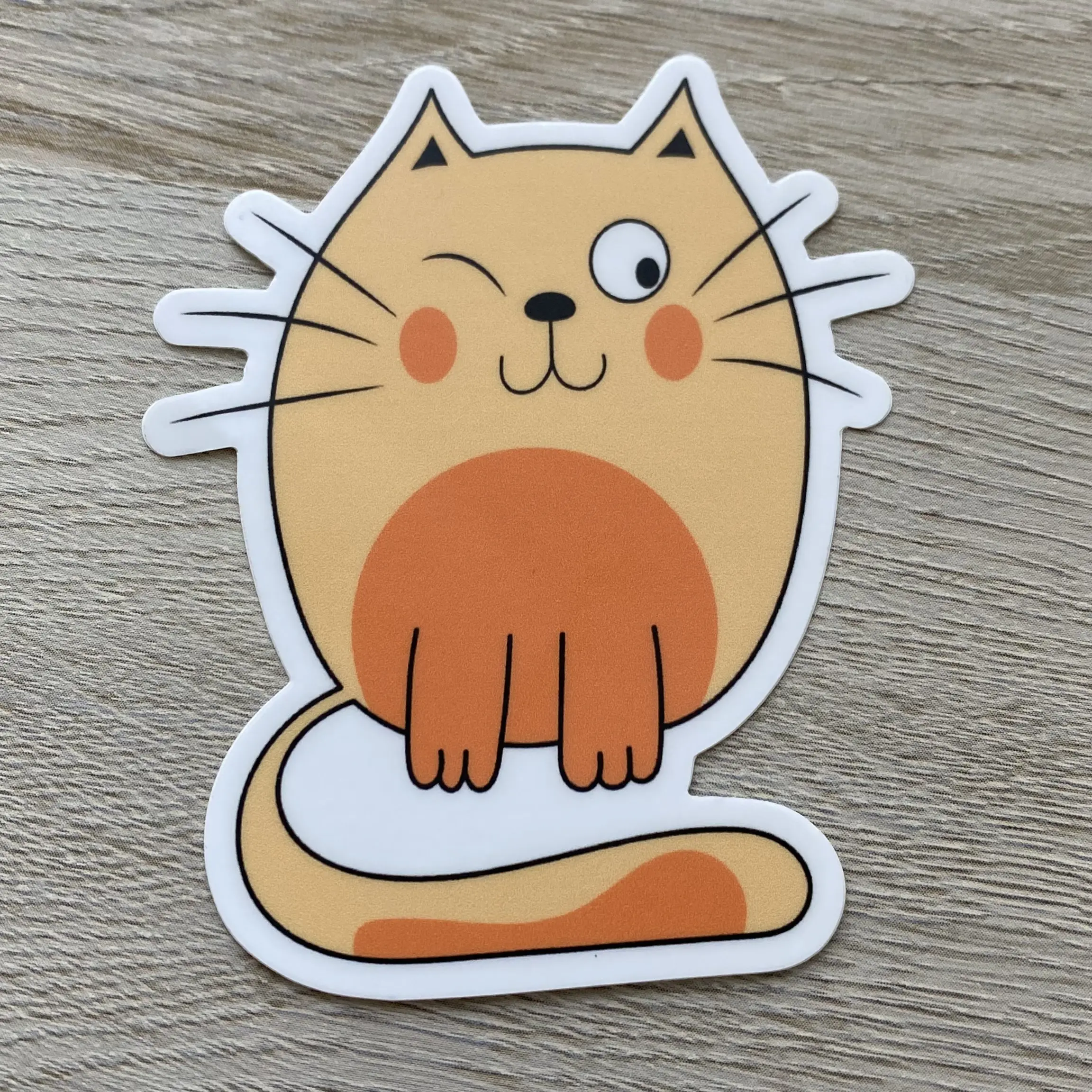 Cat sticker, kitty sticker, kitty stationery, water bottle decal, car decal, laptop sticker, made in the USA