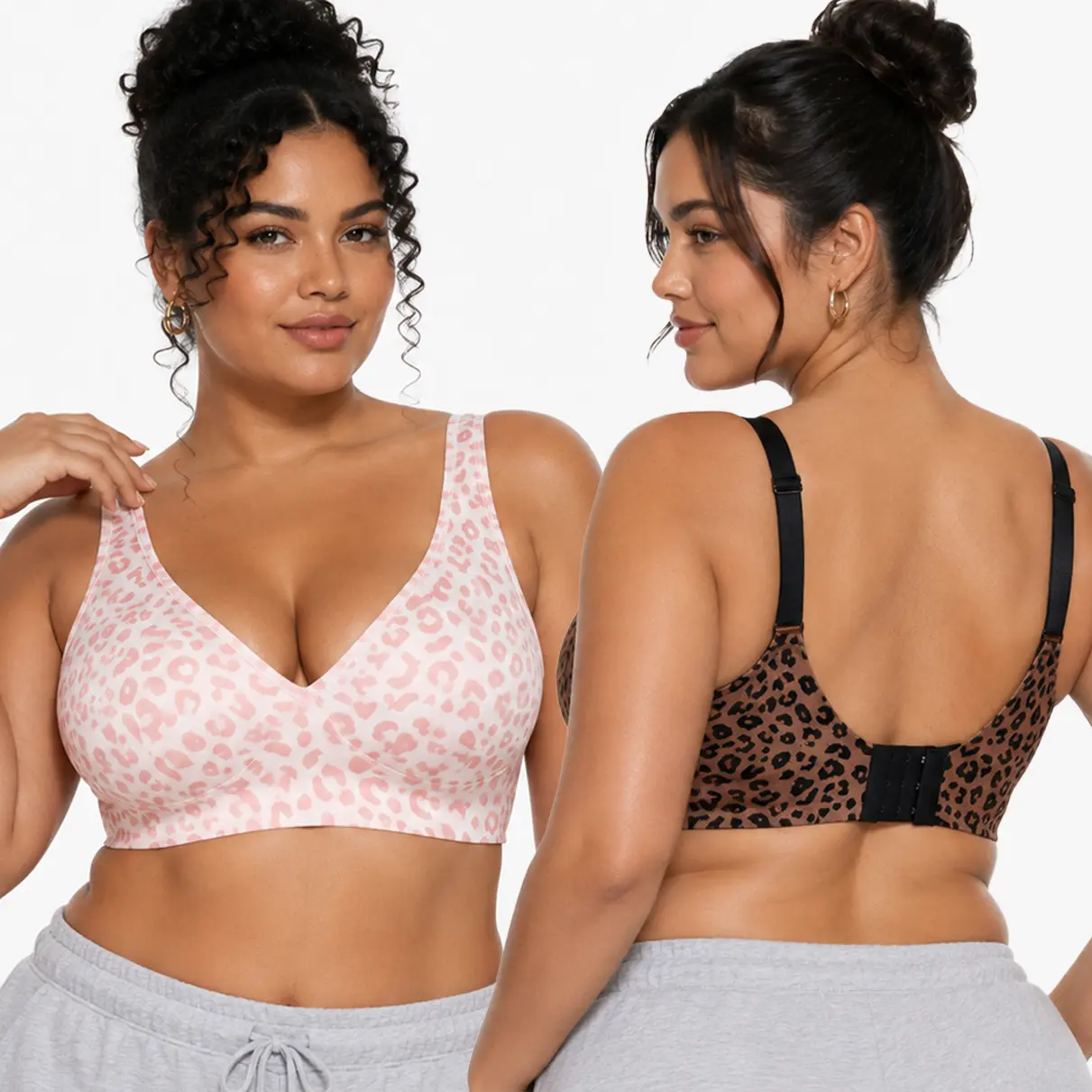 Womens Jelly Bras Full Coverage Wireless Supportive Bra Push Up Plus Size Comfort Soft No Underwire Seamless Comfortable Wireless T-Shirt Everyday Bras Wings  ZB