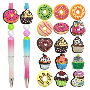 15 Pieces Bead Pen Silicone Decorative Pendants, Ideal for Making Bead Pens & Keychains, Perfect Gift for Handicraft Lovers, DIY Beading Accessories